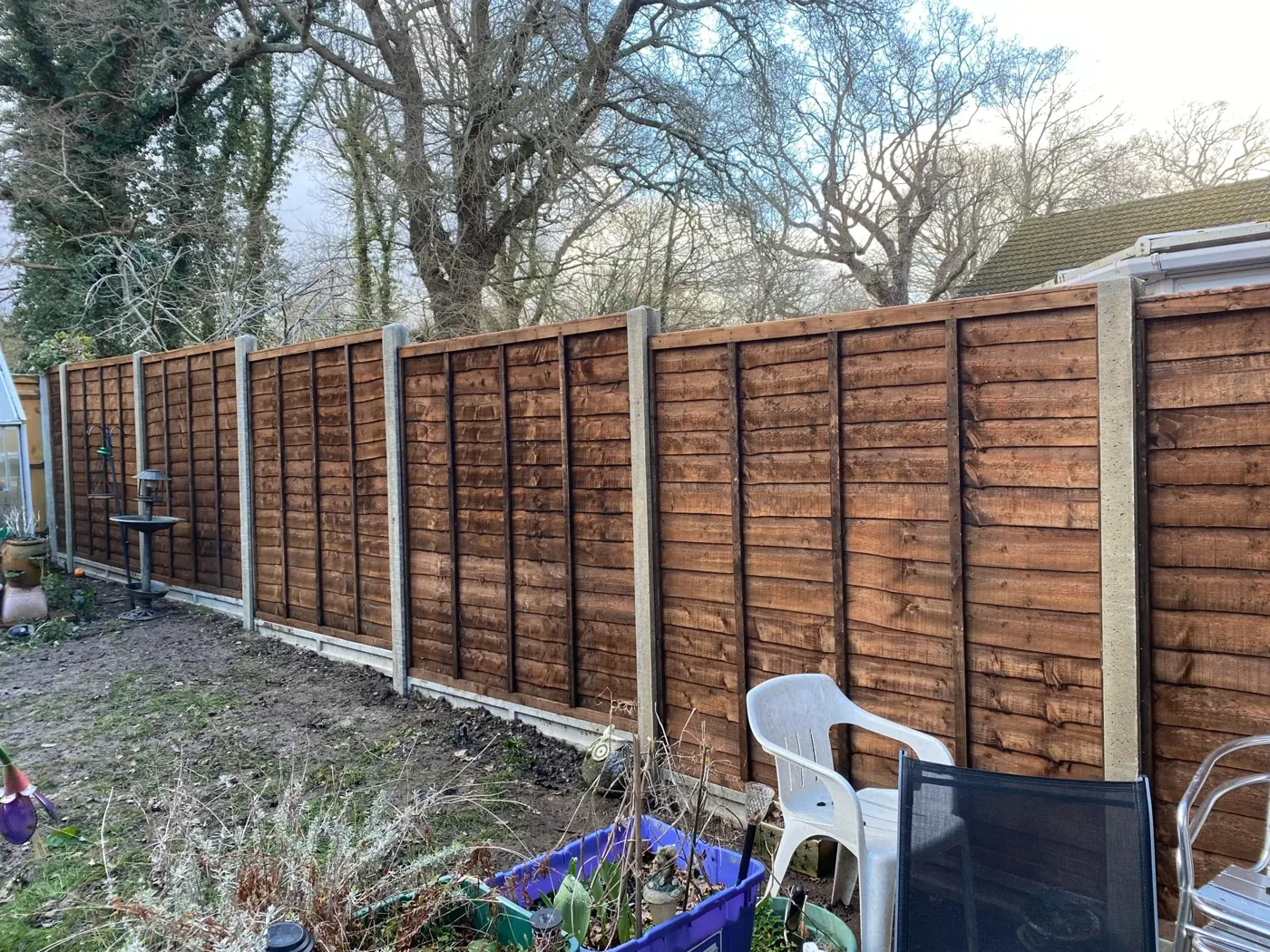 New garden fence installed